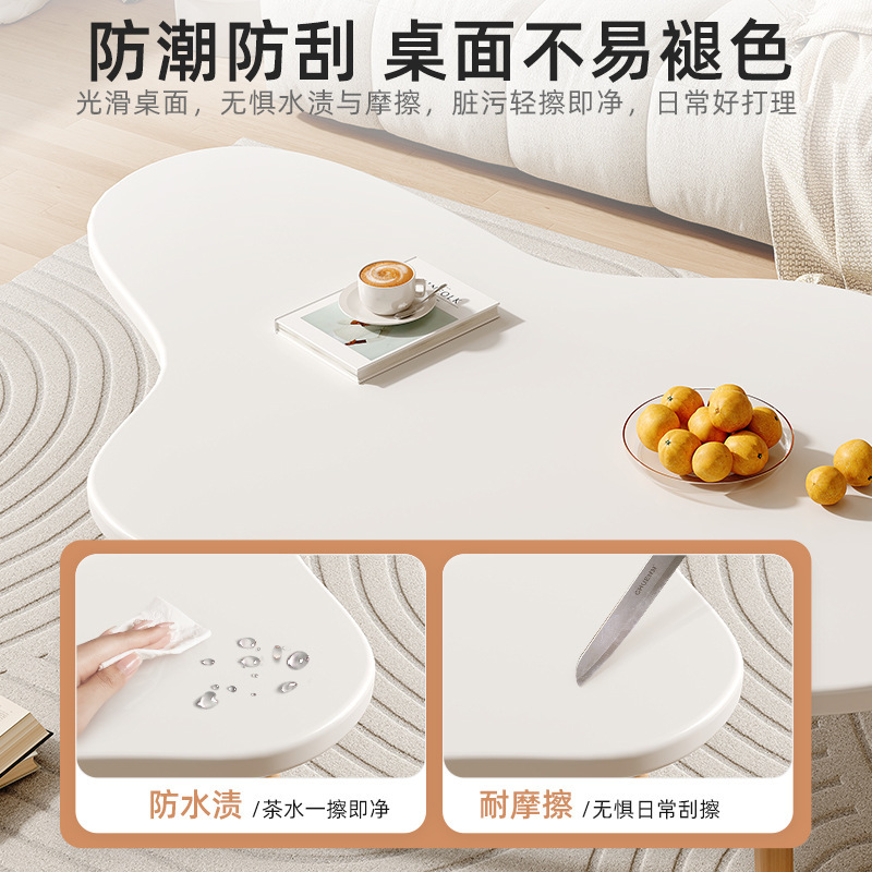 Mesa de café pequeño apartamento nórdico sala de estar Hogar Moderno minimalista estilo crema nuevo dormitorio simple mesa pequeña casa de alquiler