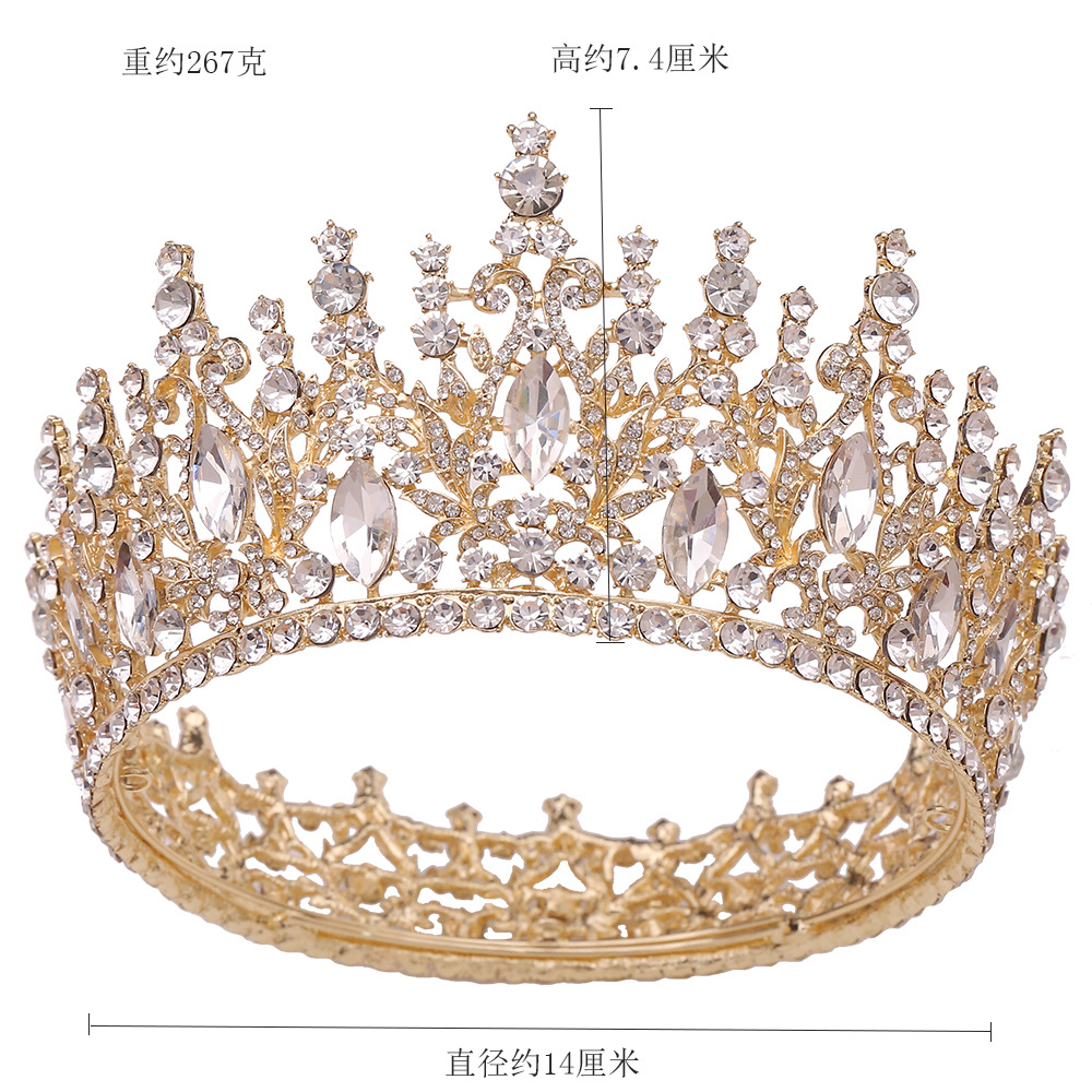 新娘水晶圆形皇冠