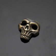 黄铜骷颅头潮品汽车钥匙扣挂饰直播网红抖音皮具箱包吊坠饰品批发