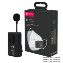 定制热销款小巧无线口罩扩音器导游教师收银员便携收纳领夹麦K1