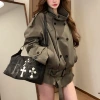 Khaki green coat