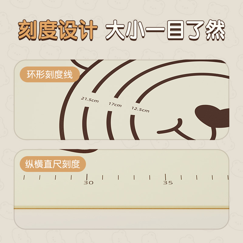 Nueva almohadilla para amasar de silicona de grado alimenticio, tabla de cortar para hornear en el hogar, almohadilla antideslizante de dibujos animados y almohadilla para fideos, fábrica al por mayor