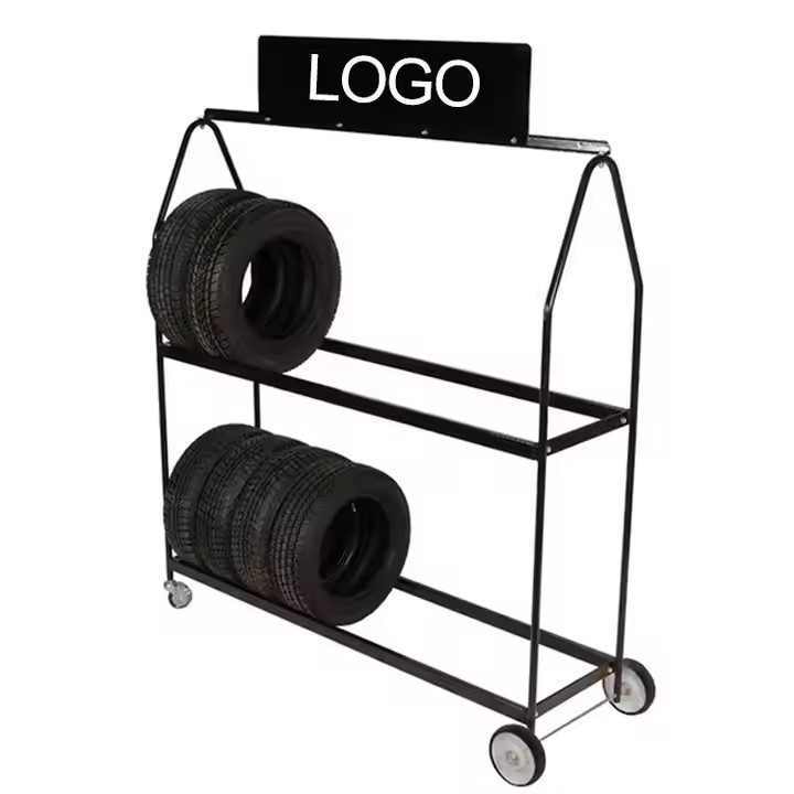 工厂直销轮胎展示架4S店维修店轮胎展架汽车轮胎金属存储架存放架