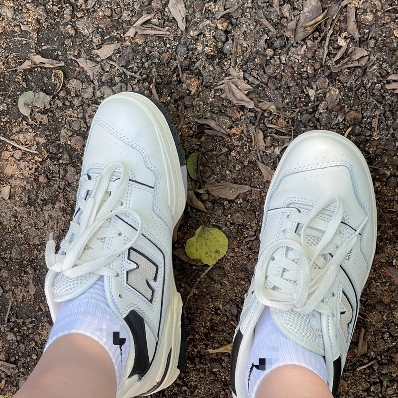 Leather Nb550 Men's Shoes, Green Women's Shoes, Co-Branded Black and White Dad Shoes, Retro Sports Casual Sneakers Bb550Lwt