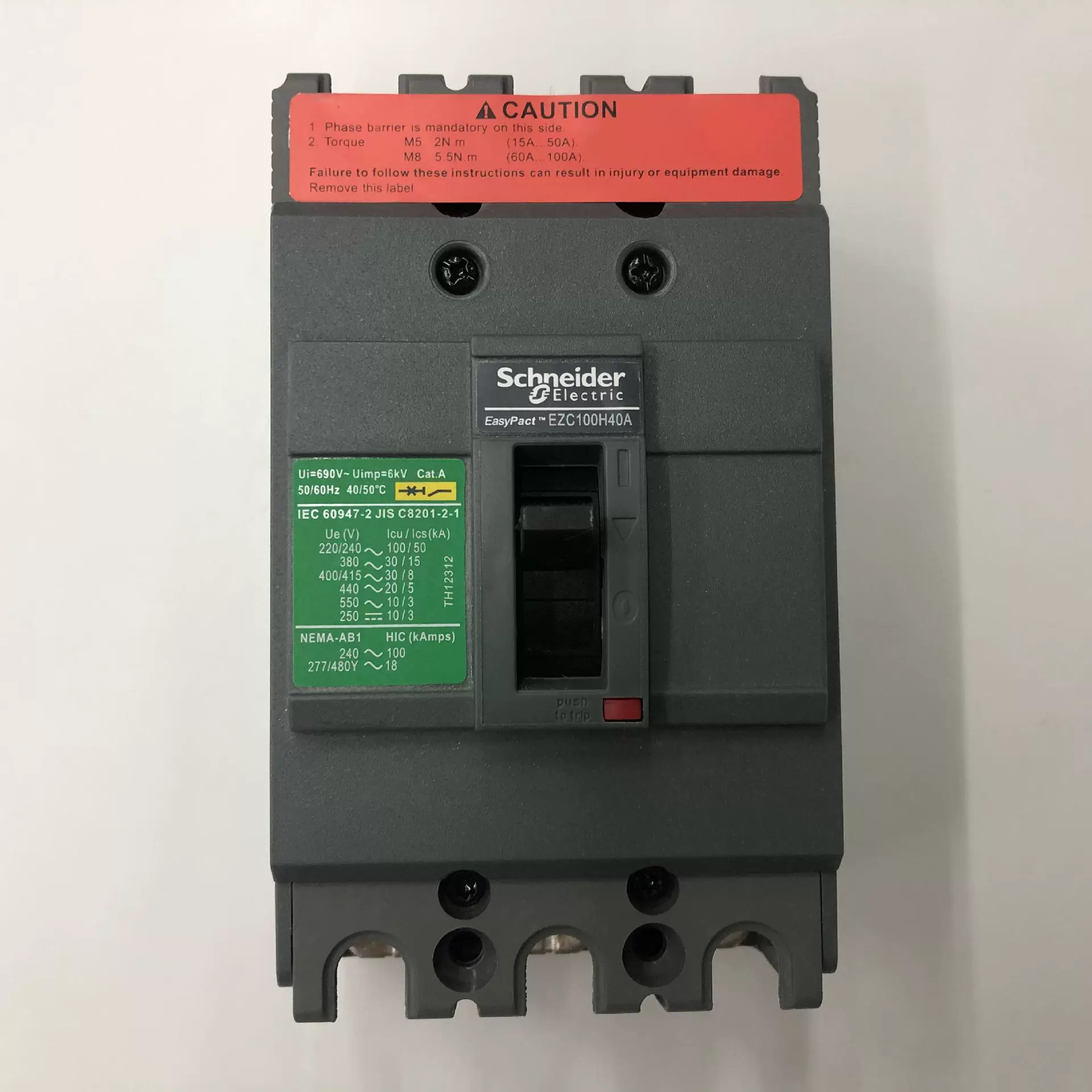 Оригинальный воздушный выключатель Schneider EZC100H3040 3P 40A в литом корпусе