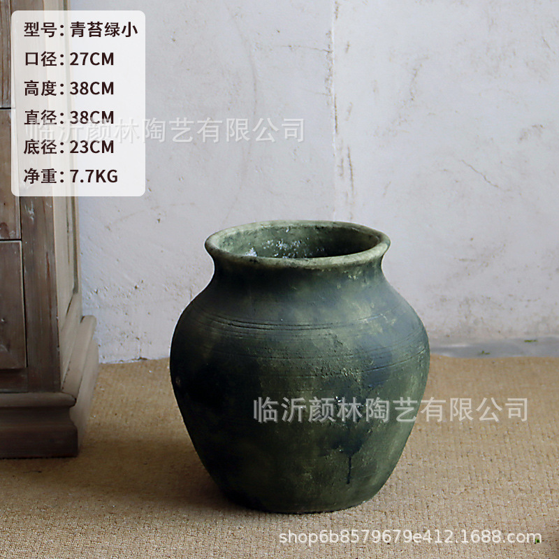 Retro versátil maceta de cemento sala de estar balcón maceta verde centro comercial hotel maceta decoración de diseño de espacio