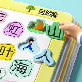 拼图3到6岁幼儿园宝宝识字认字认知卡片早教2一3儿童益智玩具汉字