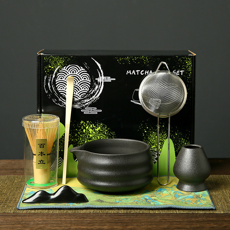 抹茶ボウル セラミック 和風抹茶セット 茶筅 竹抹茶ブラシ 百本立 宋代茶道 ギフトボックス|undefined