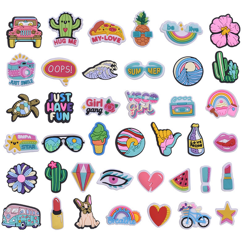 Cross-border e-commerce shoes accessories PVC summer charm hole shoes shoes flower shoes buckle shoes accessories
