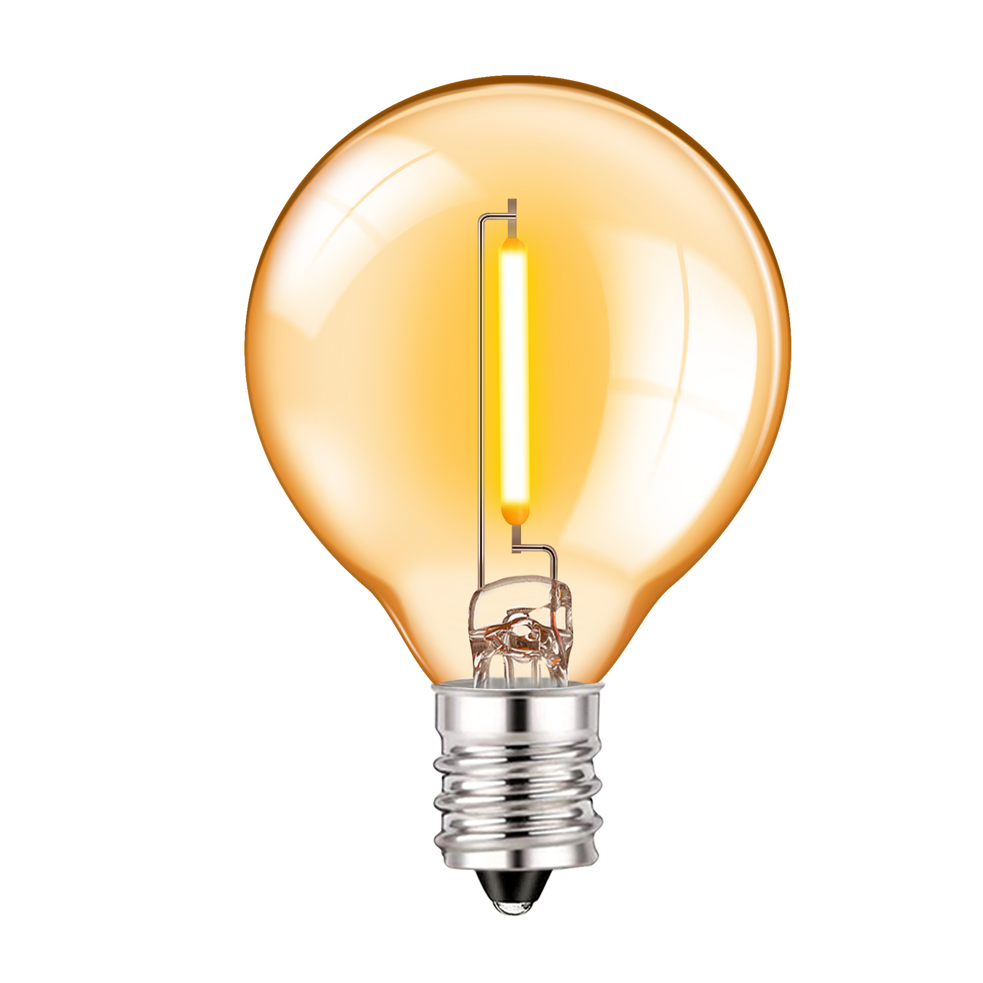Bombilla Edison G40 pequeña bombilla de plástico LED filamento de luz E12 tornillo al por mayor Amazon atenuación retro luz
