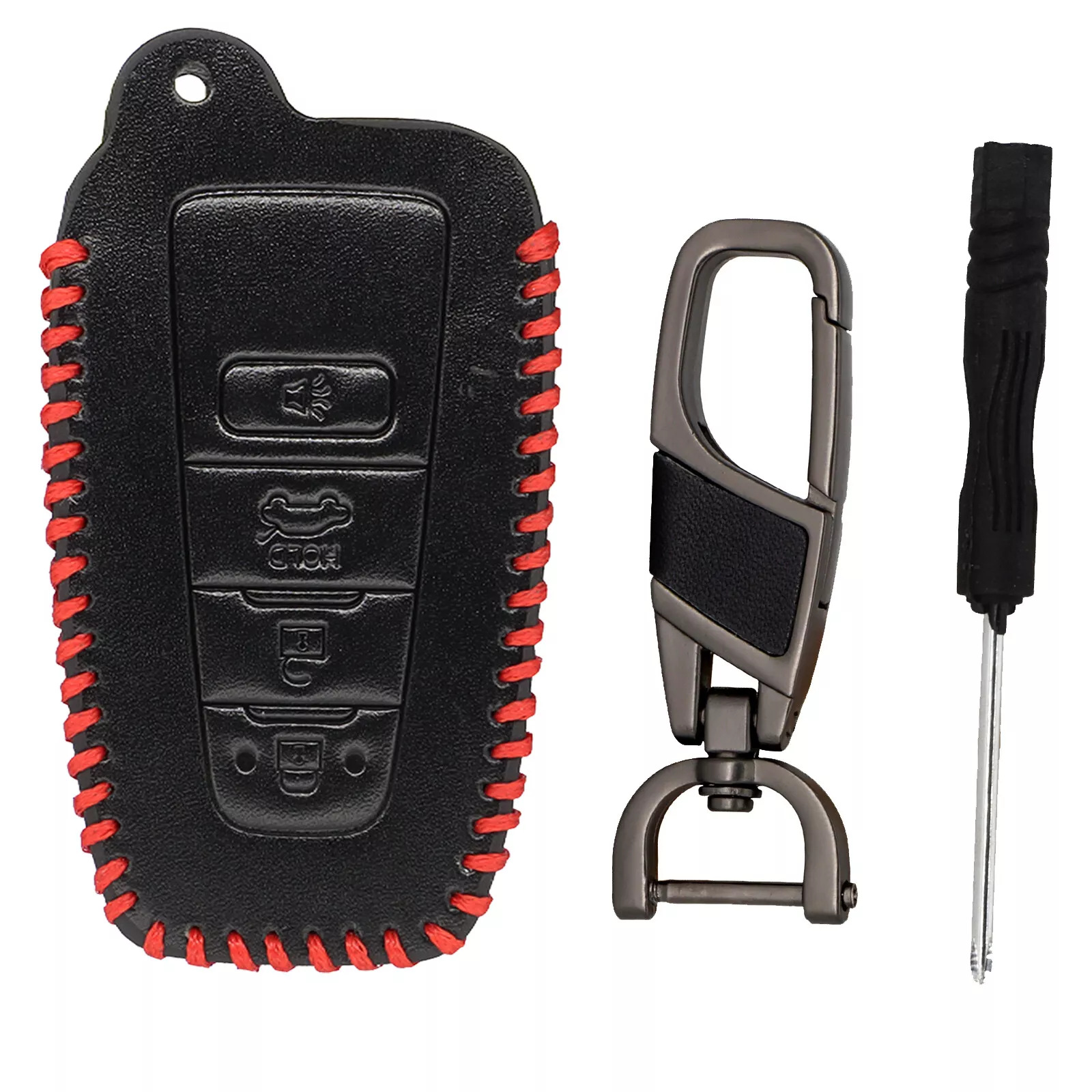 토요타 스마트 4버튼 [레드라인 가죽버클]