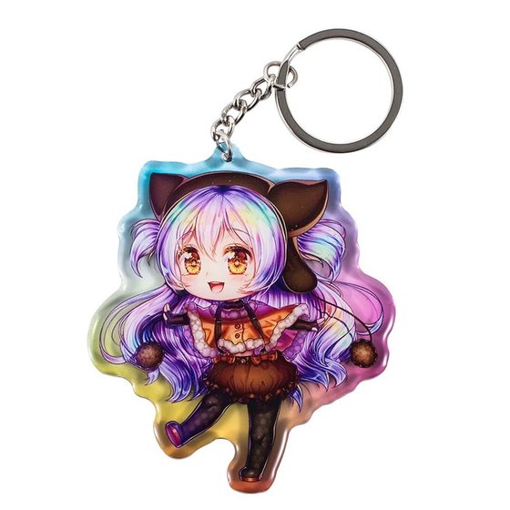 Acrylic Keychain Customized Cartoon Couple Photo DIY Double-sided Cartoon Personality Brand Text Pendant Customized