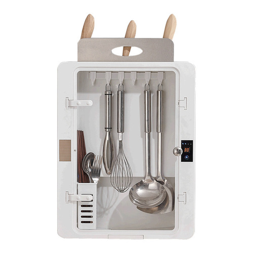 Smart Kitchen Disinfection Unit: Cutting Board, Knives, Chopsticks, Spatulas, and Spoons – All-in-One Storage Rack with Wall-Mounted Design for Kitchen Utensil Sterilization