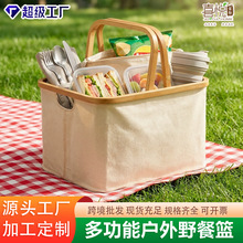 露营野餐篮轻奢脏衣篓玩具衣物家用收纳箱工厂可折叠布艺收纳筐