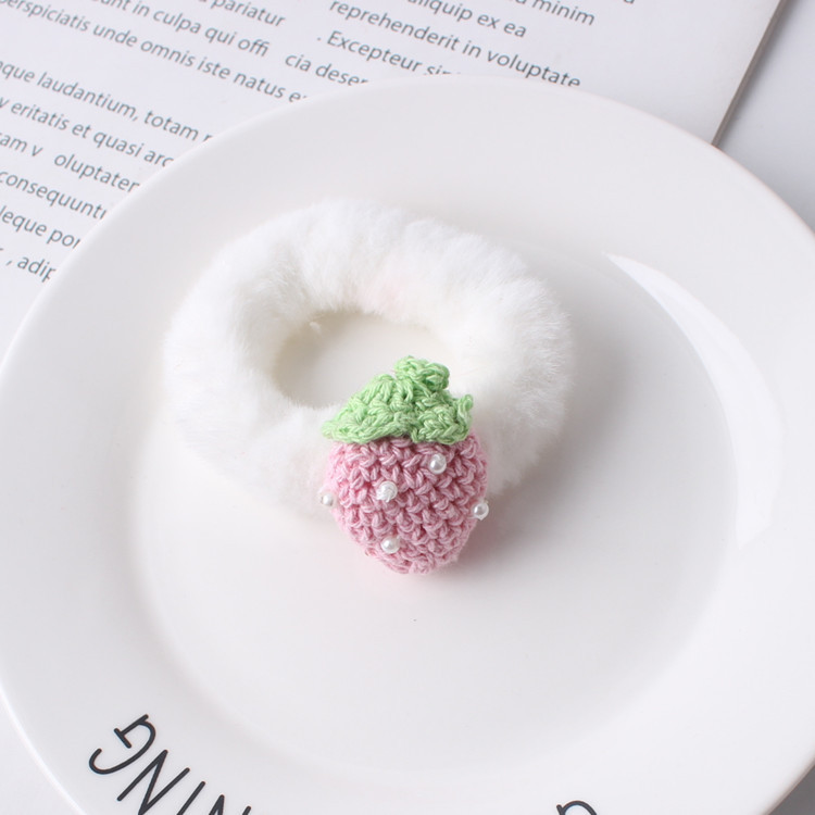 핑크 딸기 헤어 링