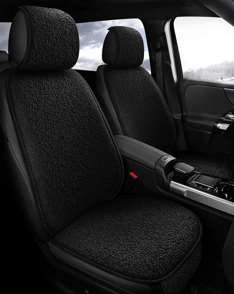 New winter teddy velvet warm car seat cushion fleece-lined thickened non-slip tie-free universal small waisted car seat cushion