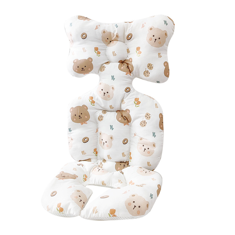 Carro de bebé cojín cochecito cojín bebé caminando artefacto engrosado cojín de algodón bebé Silla de comedor cojín otoño e invierno cálido algodón estilo coreano