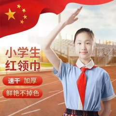 小學生大號紅領巾標準純棉加厚批發不縮水不褪色校園兒童成人1米