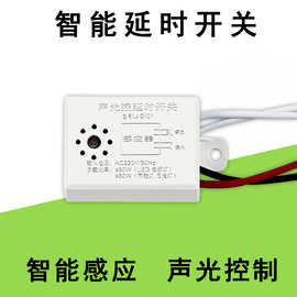 220V声光控感应开关LED60W过道楼梯吸顶灯智能灯具声控模块感应器