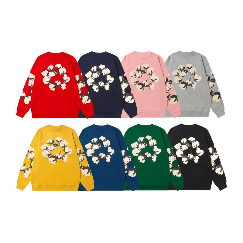 25S Cross-Border European and American Trendy Brand D.T Full-Print Kapok Letter Foam Long-Sleeved Round-Neck Sweatshirt for Men and Women High Street Jacket