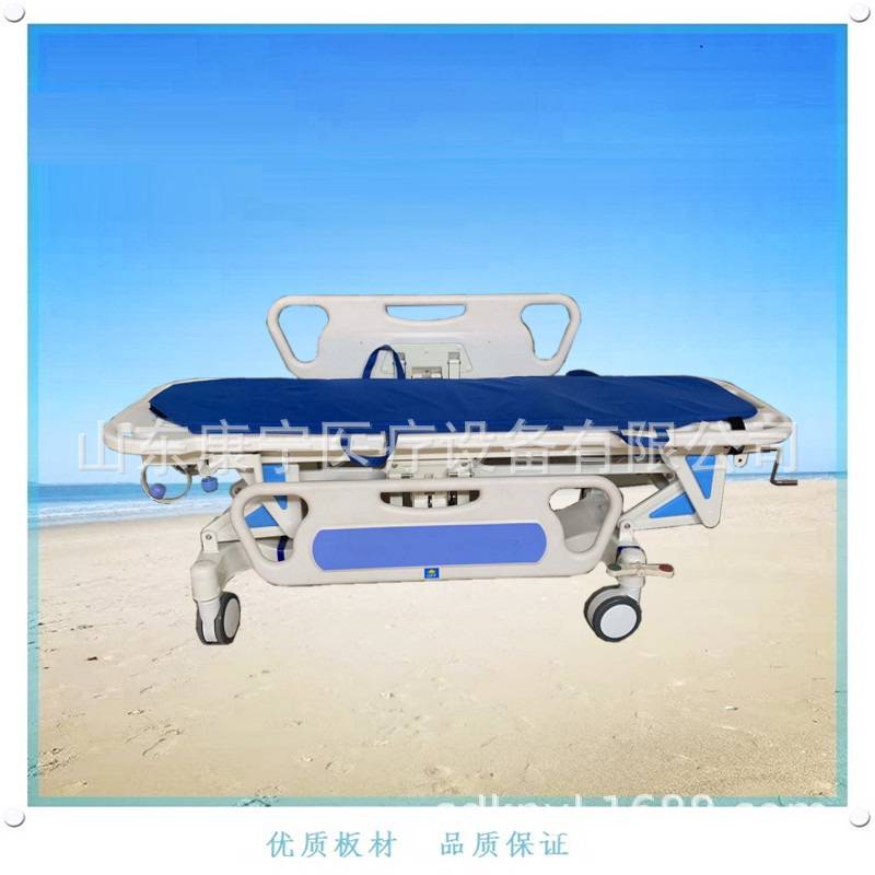 医院用病人转运车 可升降抢救床 手摇转运平车手术室对接车