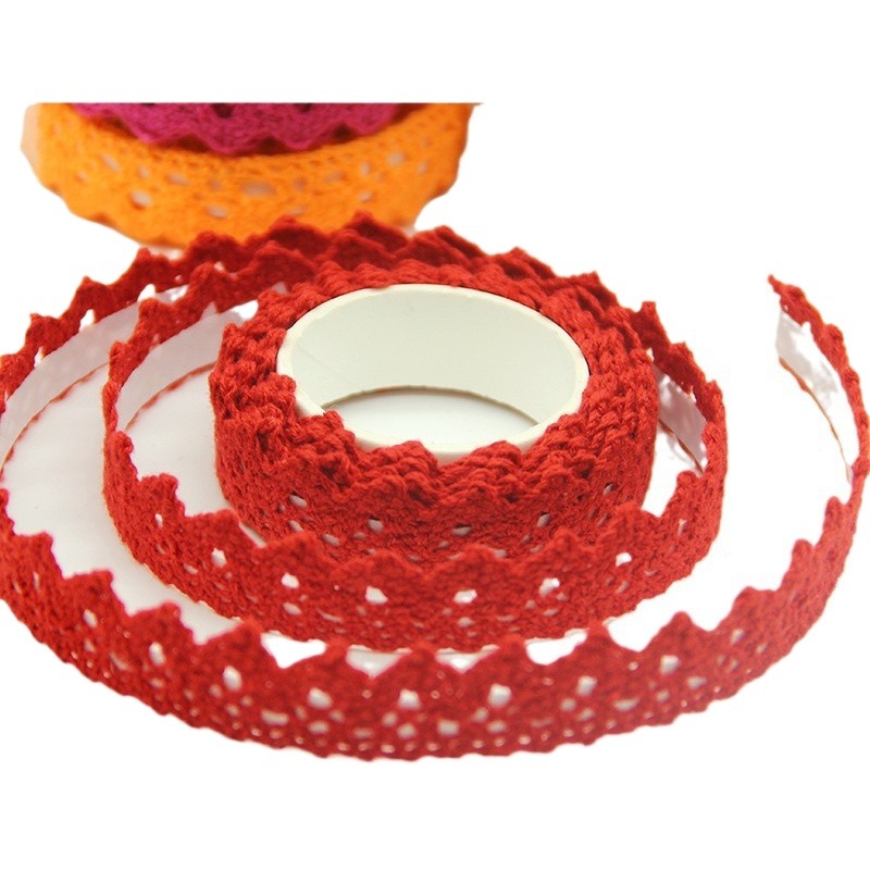 Venta caliente de Corea Del Sur estilo pastoral DIY tela hecha a mano encaje monocromo cinta decorativa en stock suministro