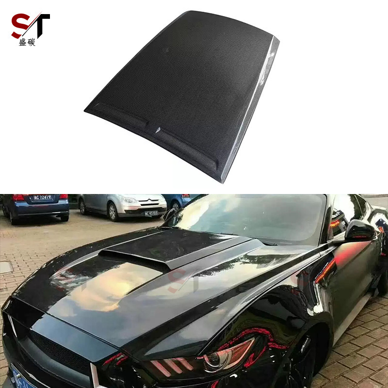 Ford Mustang üçün karbon fiber kapot örtüyü Roush tipli