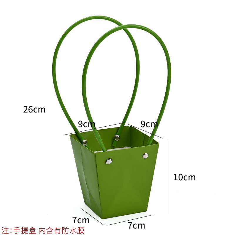 Bolso especial transfronterizo para flores, descuento al por mayor, bolsa trapezoidal de papel kraft impermeable, bolsa de embalaje de regalo, bolsa de ramo