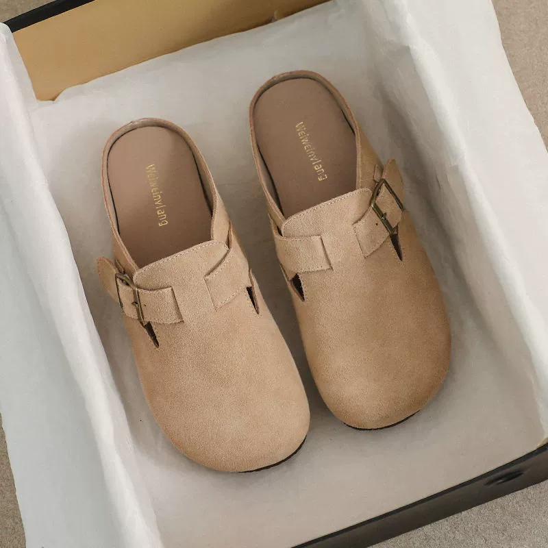 Мюли (Birken) женские беззадние с пряжкой, летний уличный ретро стиль