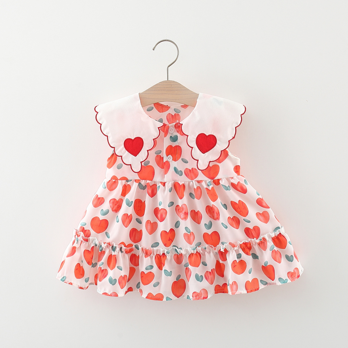 Princess Cartoon Heart Shape Cotton Girls Dresses display picture 3