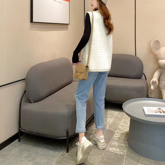 Nueva Suelta todo partido sin mangas torre exterior chaleco Chaleco de punto de terciopelo de imitación de visón de moda para mujer Otoño e Invierno image 4