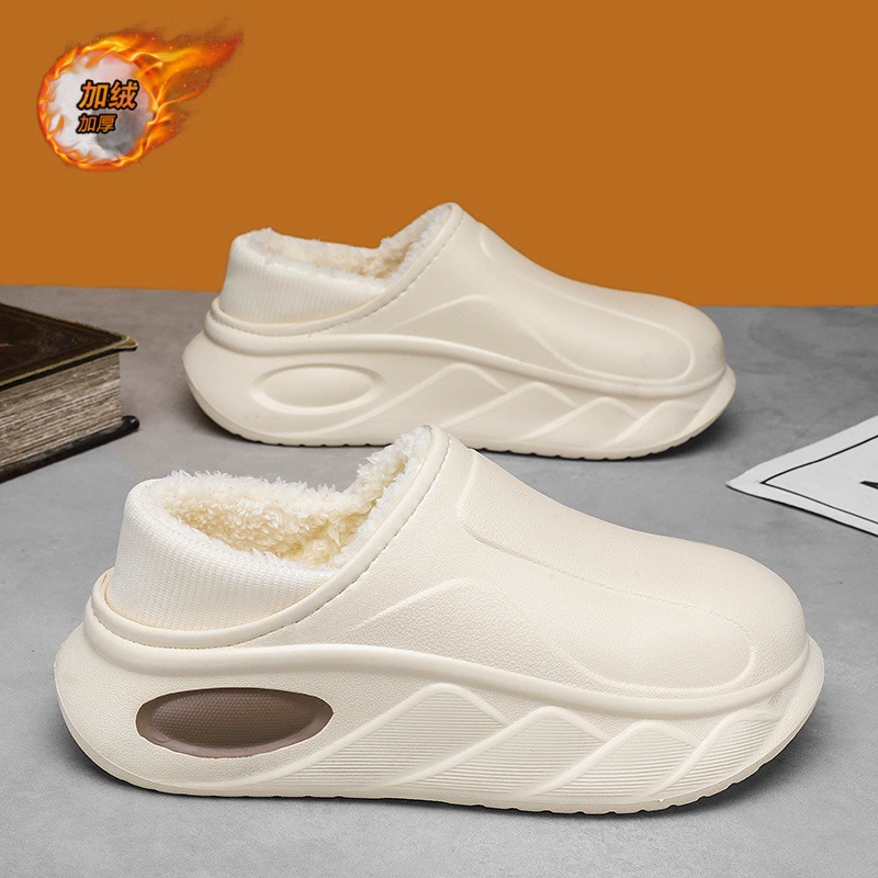 Winter fleece keep warm non-slip slippers