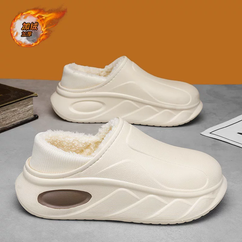Winter fleece keep warm non-slip slippers