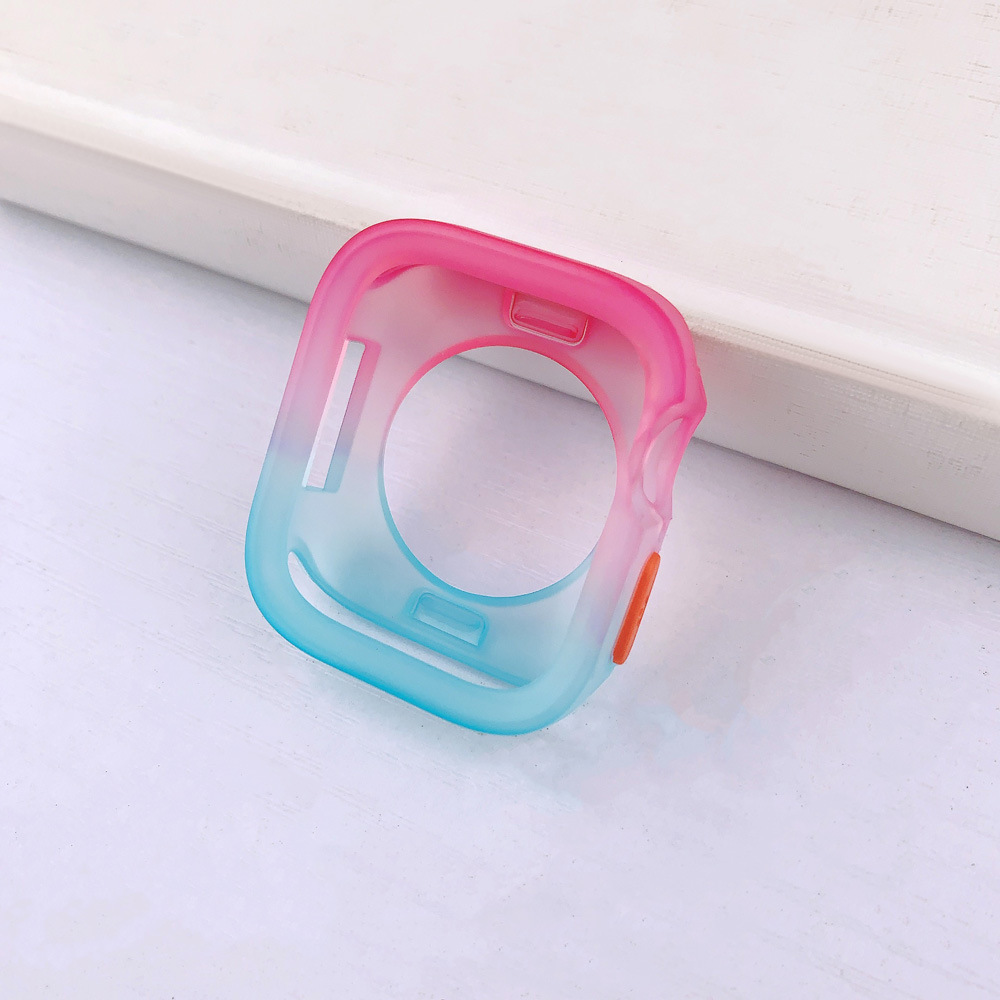 iwatch gelatina caramelo color dial cubierta para Apple Watch silicona TPU cubierta suave