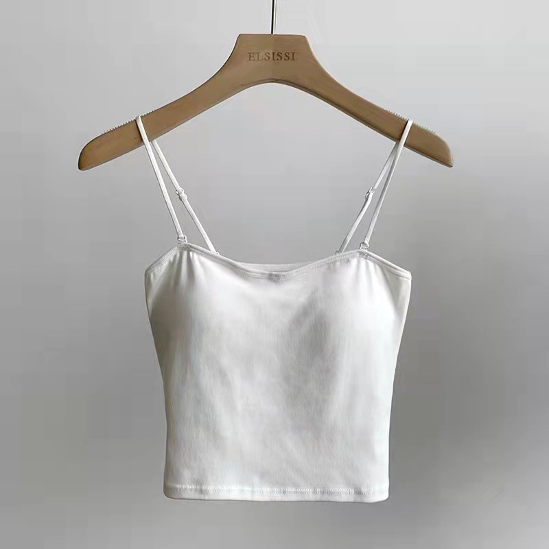 Color sólido belleza espalda camisola de una pieza fija Copa interior y exterior desgaste todo partido tubo superior sin costuras Chaleco de fondo