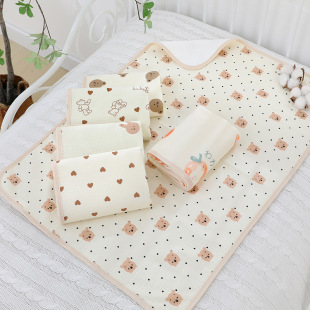 Baby waterproof diaper pad washable pure cotton waterproof breathable children's diaper bed sheet for the elderly girl aunt pad