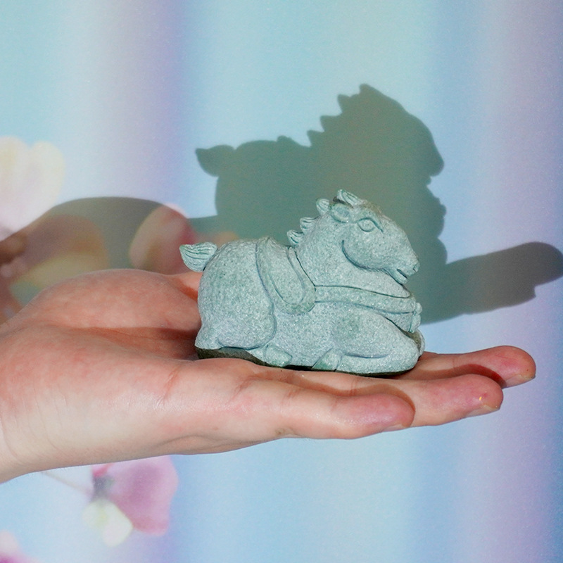 Decoración de entrada de muebles para el hogar Zen Xinzhong nuevo producto transfronterizo imitación piedra Tangma elefante rinoceronte hipopótamo pecera decoración de paisaje