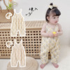 Children's summer cotton clothing girl's, bodysuit, floral print, Korean style