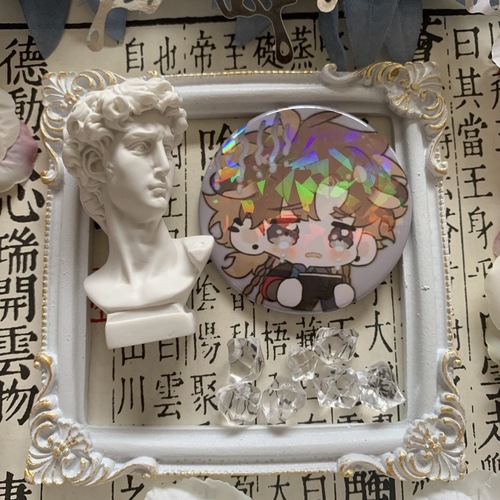 Secondary Yuan era emblem, Yan Tongren badge, Yuan Ji, Liu Bian, Fu Rong, Sun Ce, Zuo Ci, surrounding brooch, cute cat ears, barking