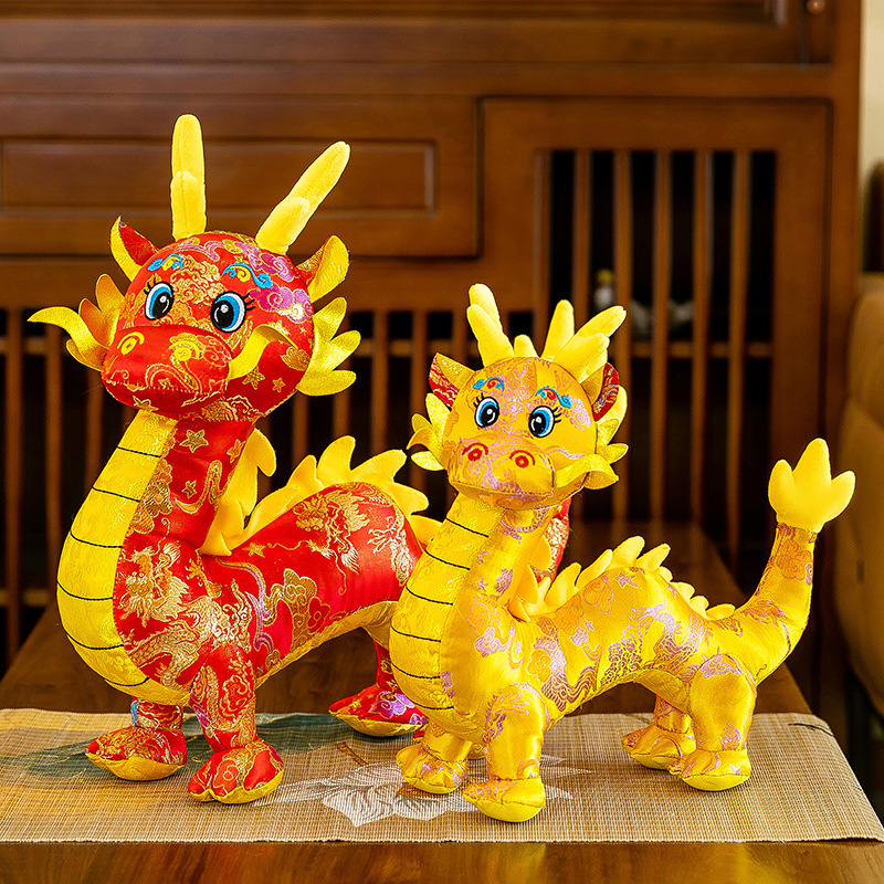 2025 Año de la serpiente Mascota Muñeca Peluche Año del Dragón Muñeca Año Nuevo Año Nuevo Festival de Primavera Regalo al por mayor Logotipo