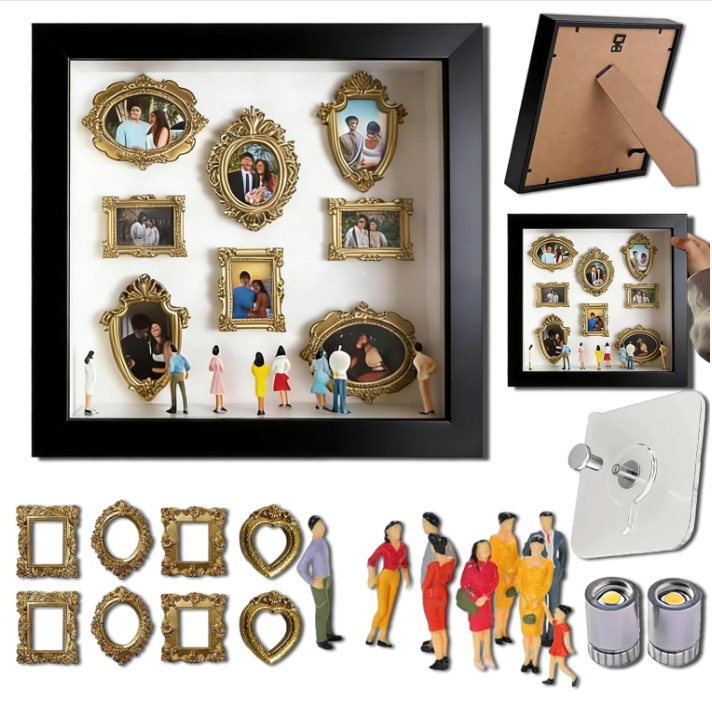 DIY Mini Museum Silhouette Box Photo Frame for Commemorative Collection Custom Memory Collage Frame Manufacturer Wholesale