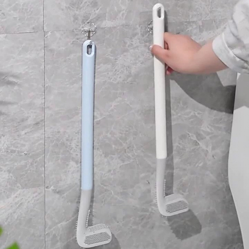 Golf No Dead Angle New Household Bathroom Silicone Toilet Cleaning Brush_voghion.com