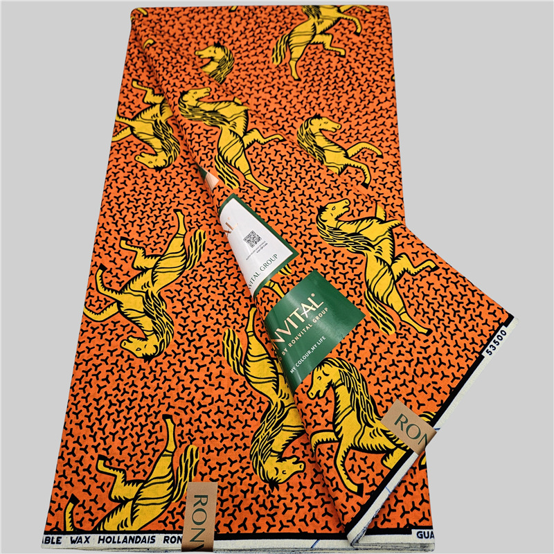 非洲全棉高端蜡染布Cotton African Wax Fabric6码蜡布100%棉