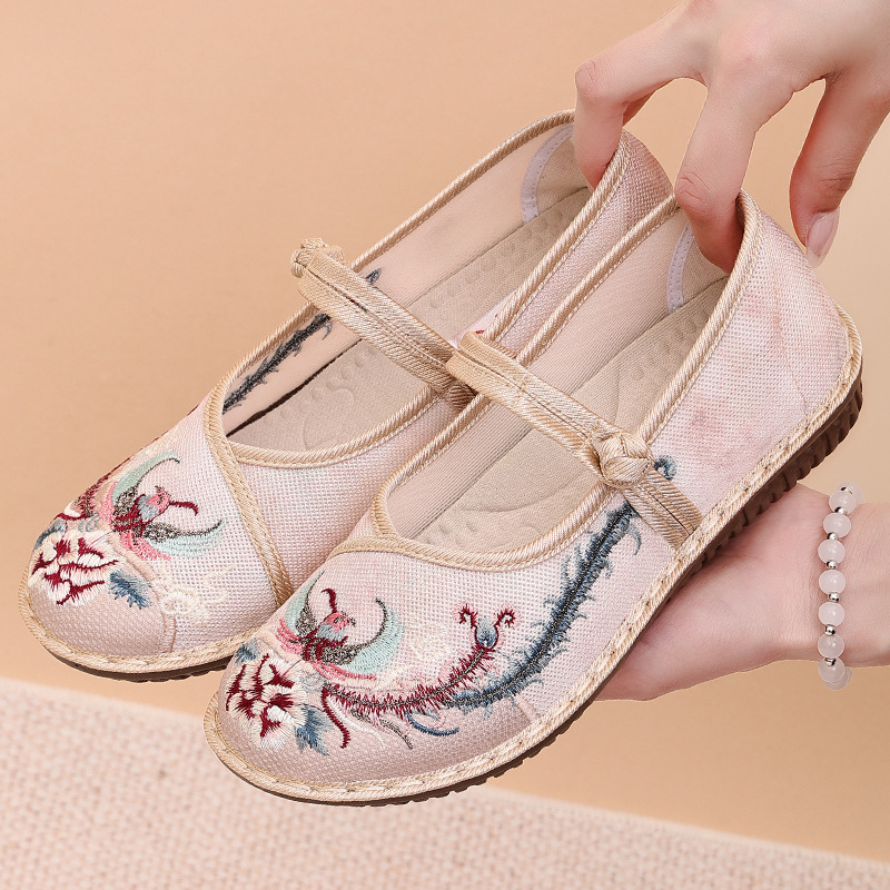 Summer retro ethnic Beijing cloth slippers