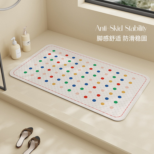 Pushang cream style shower room non-slip floor mat bathroom children's bath anti-fall mat bathroom suction cup massage foot mat