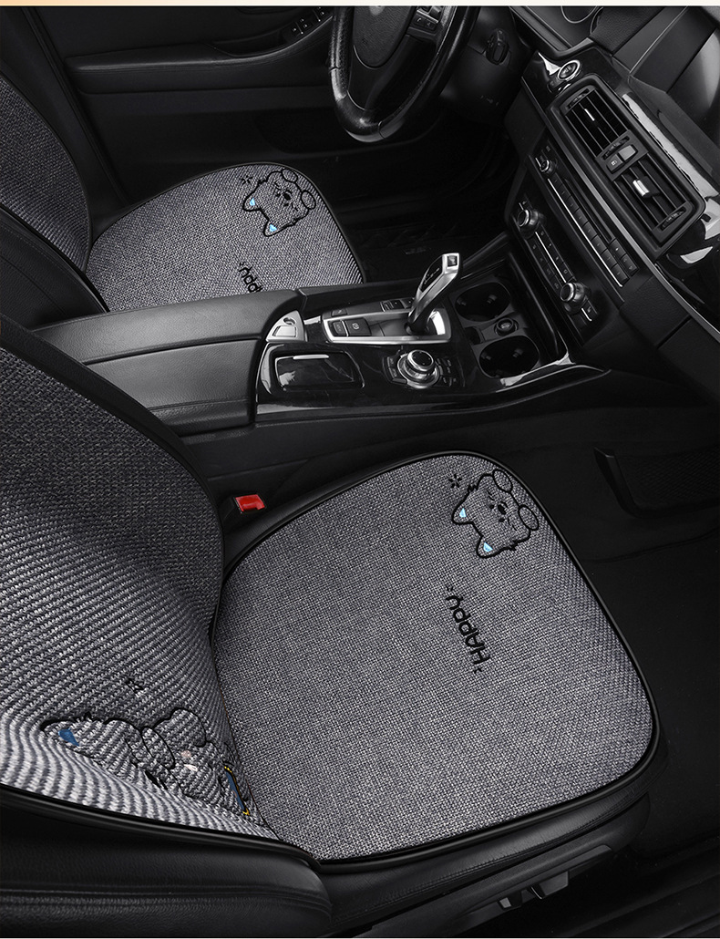 Car seat cushion for all seasons, women's 2026 new model, cute puppy West Highland design, breathable single-piece rear seat cover