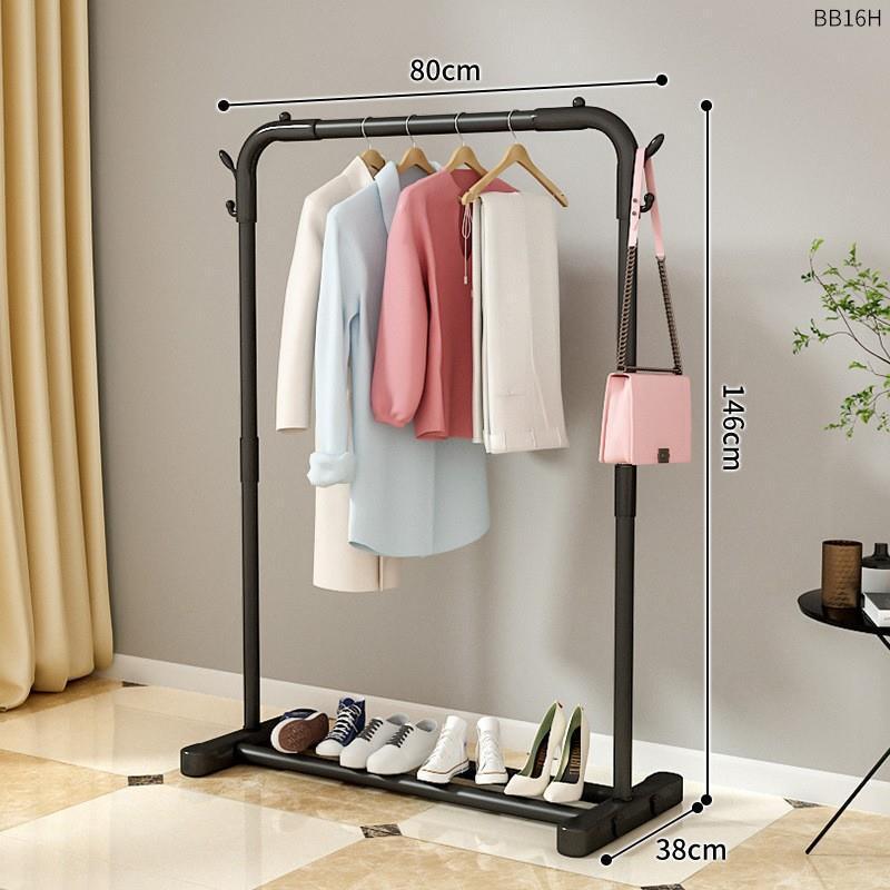 piso percha de ropa dormitorio plegable grueso grueso pequeño interior de plástico percha de ropa doméstica doble varilla balcón