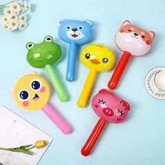動物の頭の長いスティック子供用インフレータブルおもちゃ卸売小さなインフレータブルベルハンマー地元のプロモーションギフト屋台ホットセール