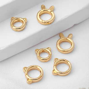 18K���ɫ�����p������Ȧ��y���^���ΰ���ȦDIY�����p��ȦD48