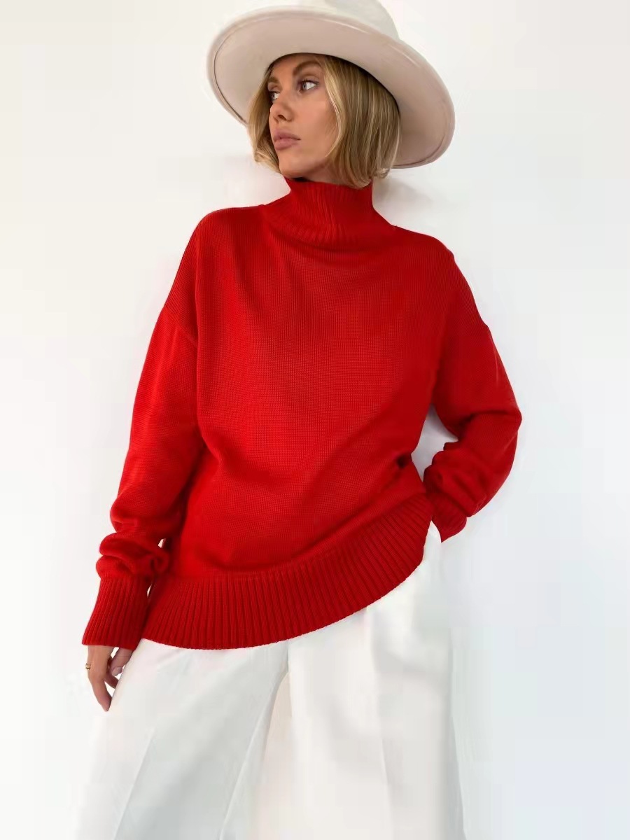 ​​Luxury Lambswool Turtleneck Sweater – Slim Fit Winter Pullover In 9 Seasonal Colors​​_voghion.com